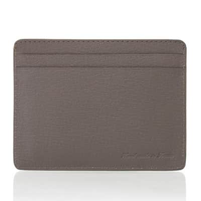 leather goods card holder calf grey