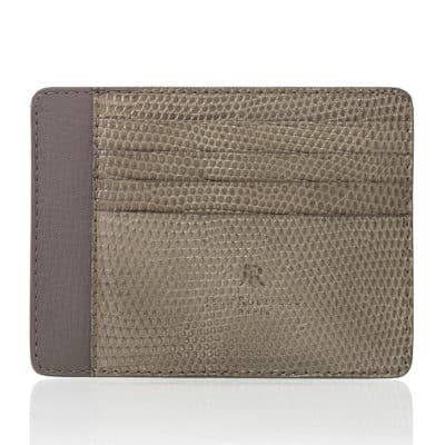 leather goods card holder calf grey