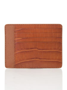 CNI cardholder fauve semi matte alligator