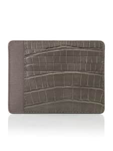 Porte-cartes CNI alligator semi-mat olive