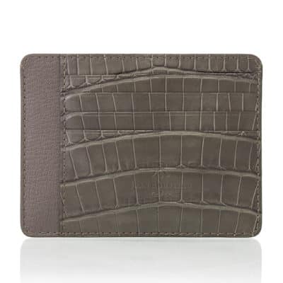 CNI cardholder khaki semi matte alligator