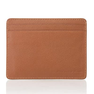 leather goods card holder calf brown