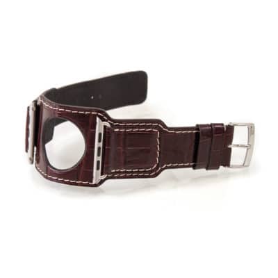 apple watch straps alligator brown arm