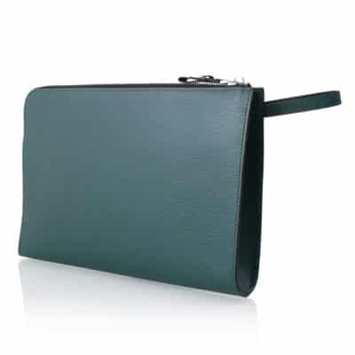 document holder men calf green leather goods