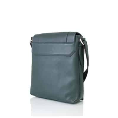 sac reporter homme cuir bleu vert