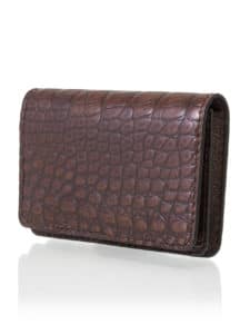 Business cardholder brown vintage alligator