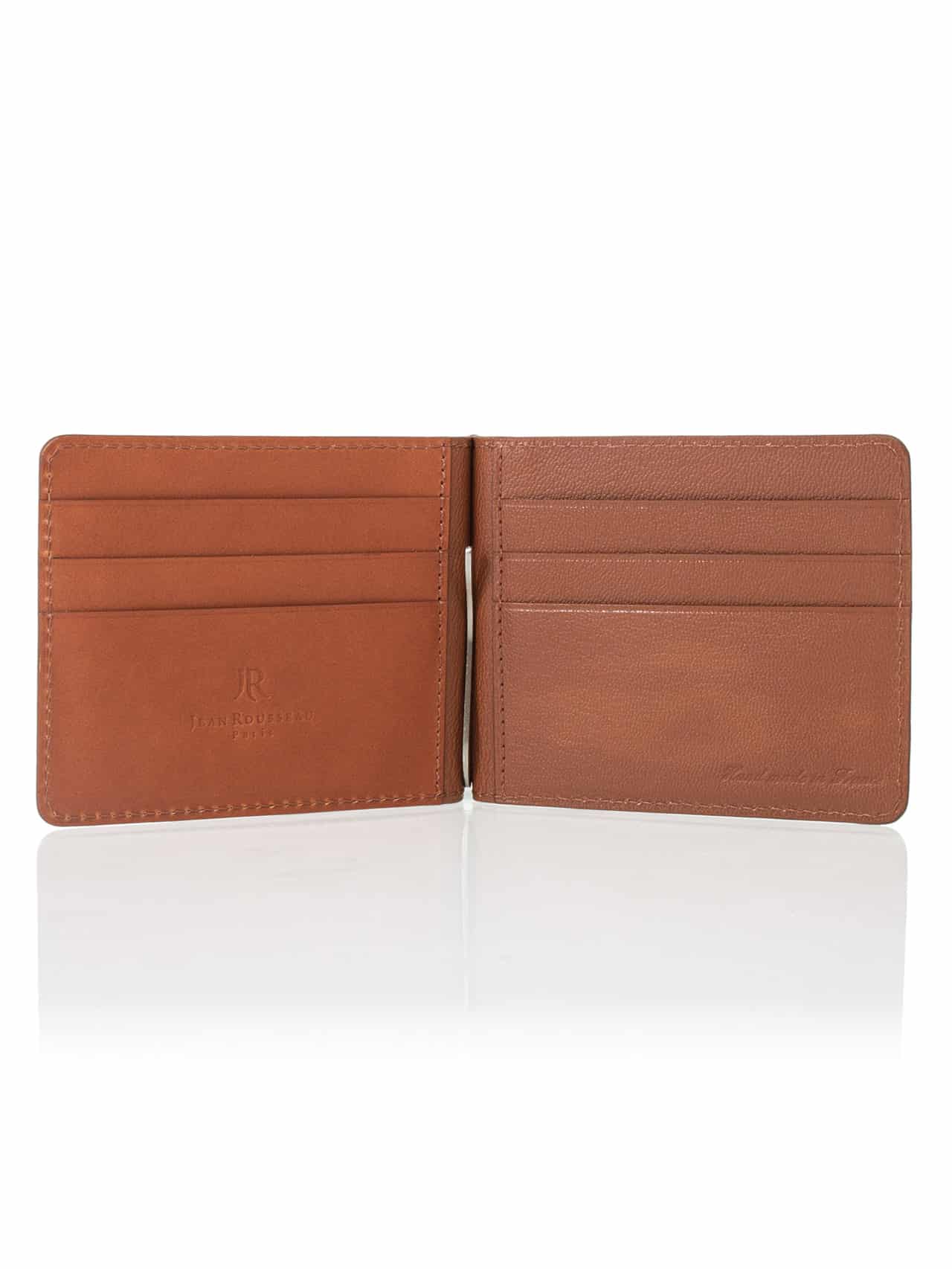 Money Clip Wallet veg tan calf - Maison Jean Rousseau