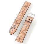 Cork watch strap brown alternative material