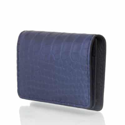 leather goods card holder alligator brown blue black