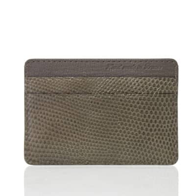 Card holder stingray grey kaki brown