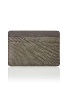 "Essentiel" slim cardholder khaki lizard