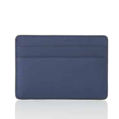 leather goods business card holder calf blue