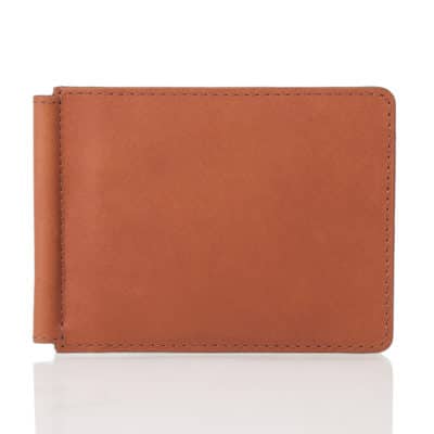 Leather goods money clip calf brown