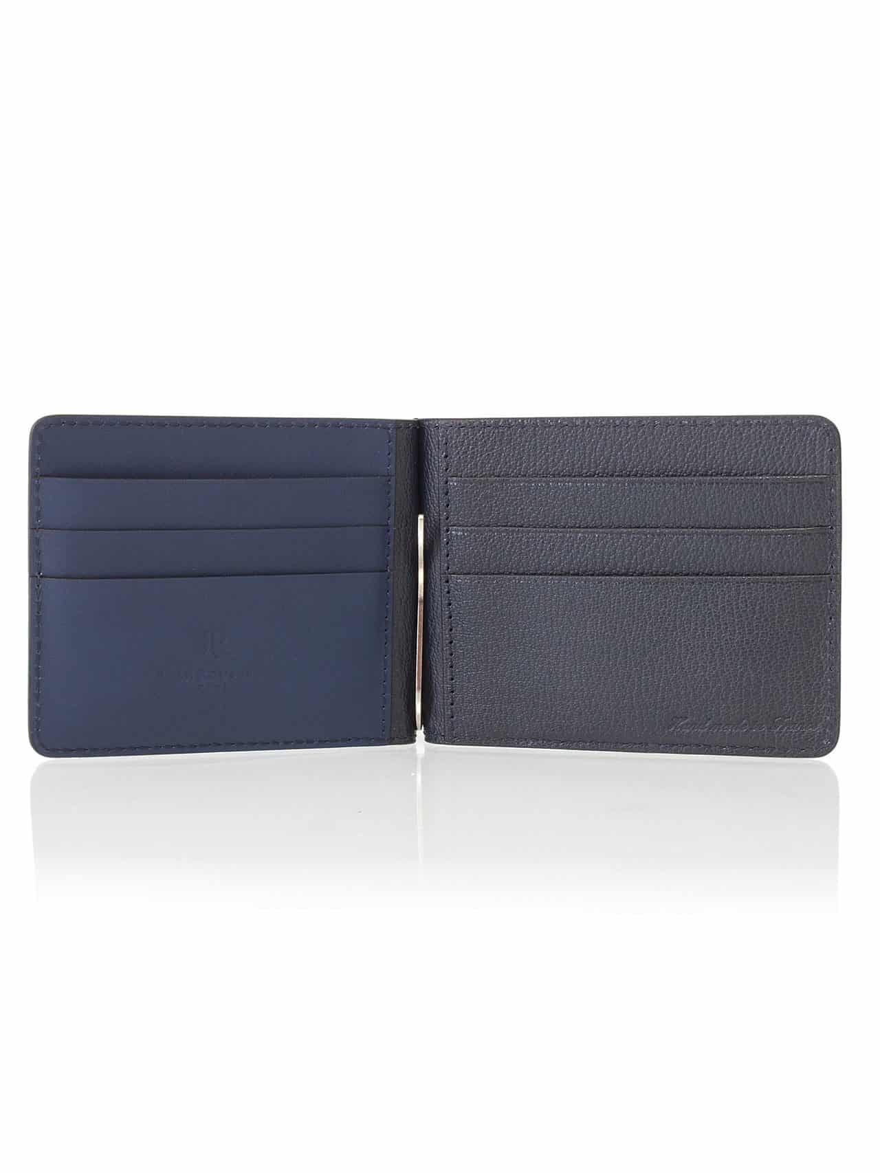 Money clip wallet mix green calf - Maison Jean Rousseau