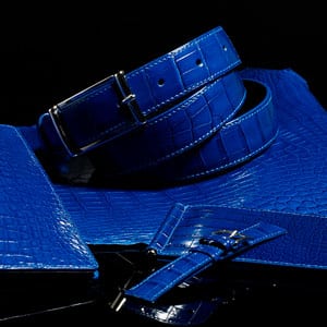 watch strap blue leather crocodile jean rousseau