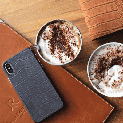 iphone case XS crocodile blue coffee