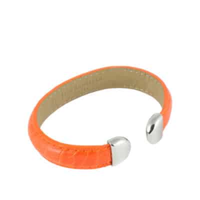 bracelet alligator orange mode femme