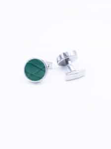 Cufflinks green shiny alligator