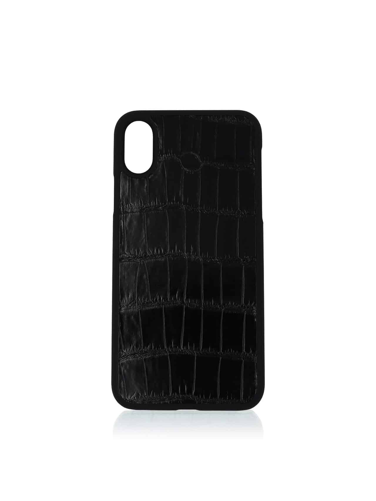 iphone case apple black crocodile