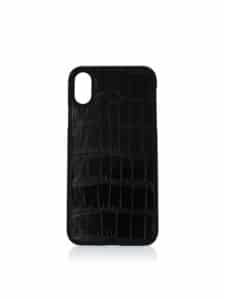 iPhone Xs case black alligator