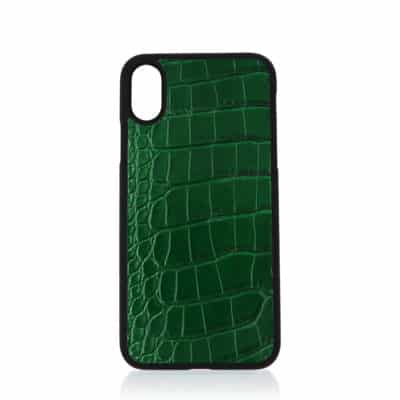 iphone case apple green crocodile
