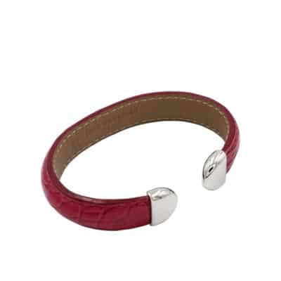 Bracelet red crocodile woman