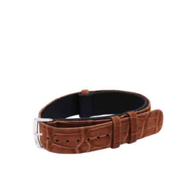 alcantara marron eau étanche bracelet