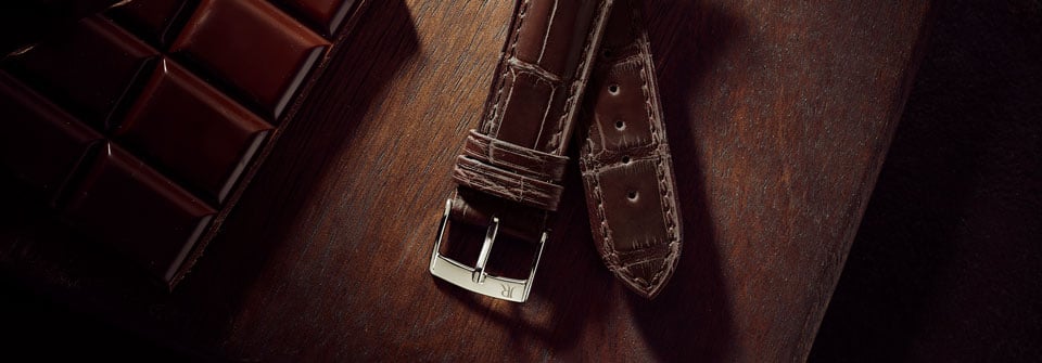 luxury strap watch brown crocodile