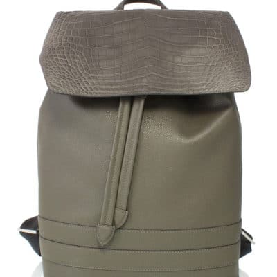 Back pack mix crocodile brown grey taupe