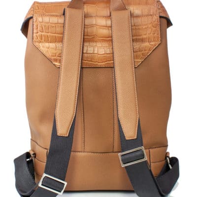 Back pack mix crocodile ipad brown beige