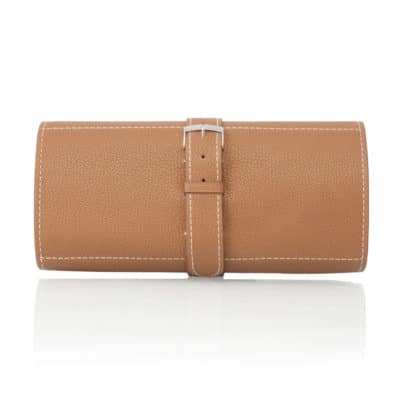 Soft watch roll camel calf