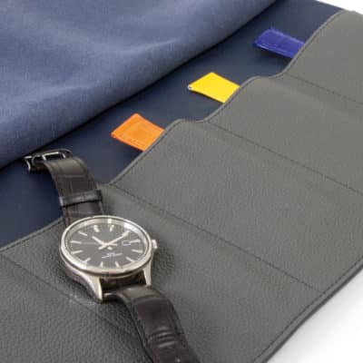 Soft watch roll grey calf