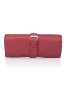 Soft watch roll burgundy calf