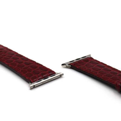 apple watch strap alligator burgundy