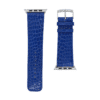 apple watch strap alligator bleu