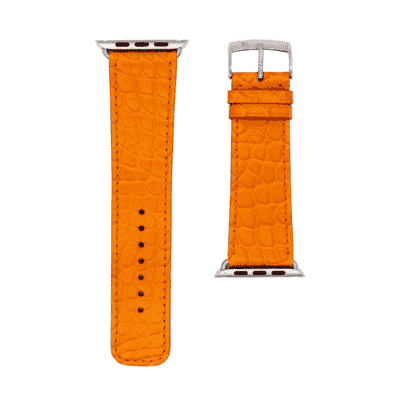 apple watch strap alligator orange