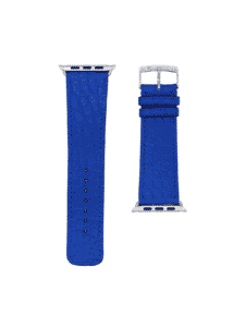 Apple watch strap classic alligator semi matte klein blue