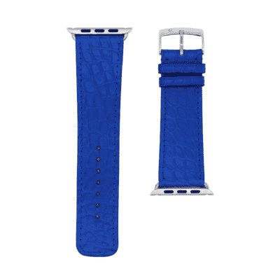 Classic Apple Watch strapSemi matte alligatorKlein Blue