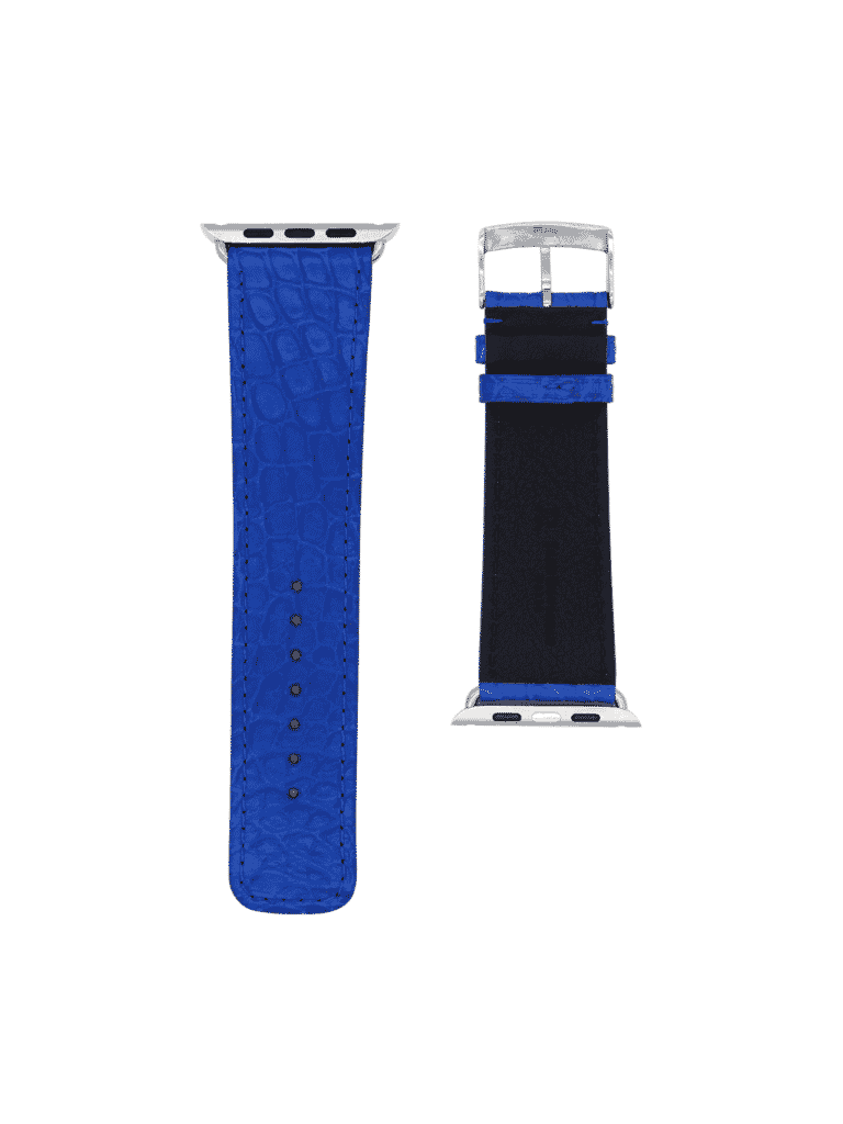 Apple watch bands classic alligator klein blue Maison Jean Rousseau