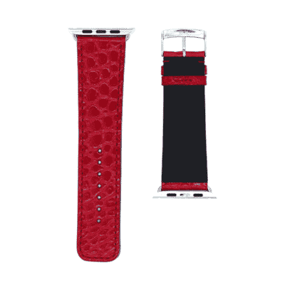 <span class="cat_name">Classic Apple Watch strap</span><br><span class="material_name">Shiny alligator</span><br><span class="color_name">Raspberries</span>