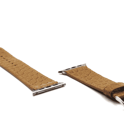 Apple watch strap gold alligator