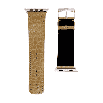 <span class="cat_name">Classic Apple Watch strap</span><br><span class="material_name">Shiny alligator</span><br><span class="color_name">Beige</span>