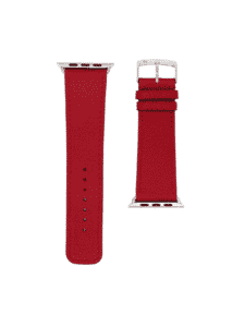 Bracelet Apple Watch veau rouge