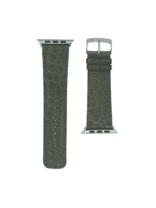 Bracelet Apple Watch alligator semi-mat vert olive