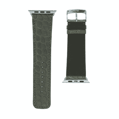 <span class="cat_name">Classic Apple Watch strap</span><br><span class="material_name">Semi matte alligator</span><br><span class="color_name">Olive</span>