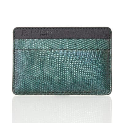 wallet card holder lizard green