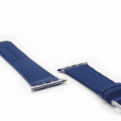 <span class="cat_name">Classic Apple Watch strap</span><br><span class="material_name">Shiny alligator</span><br><span class="color_name">Electric Blue</span>