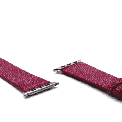 apple watch strap shagreen pink red