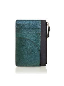 Easy wallet green Chameleon calf