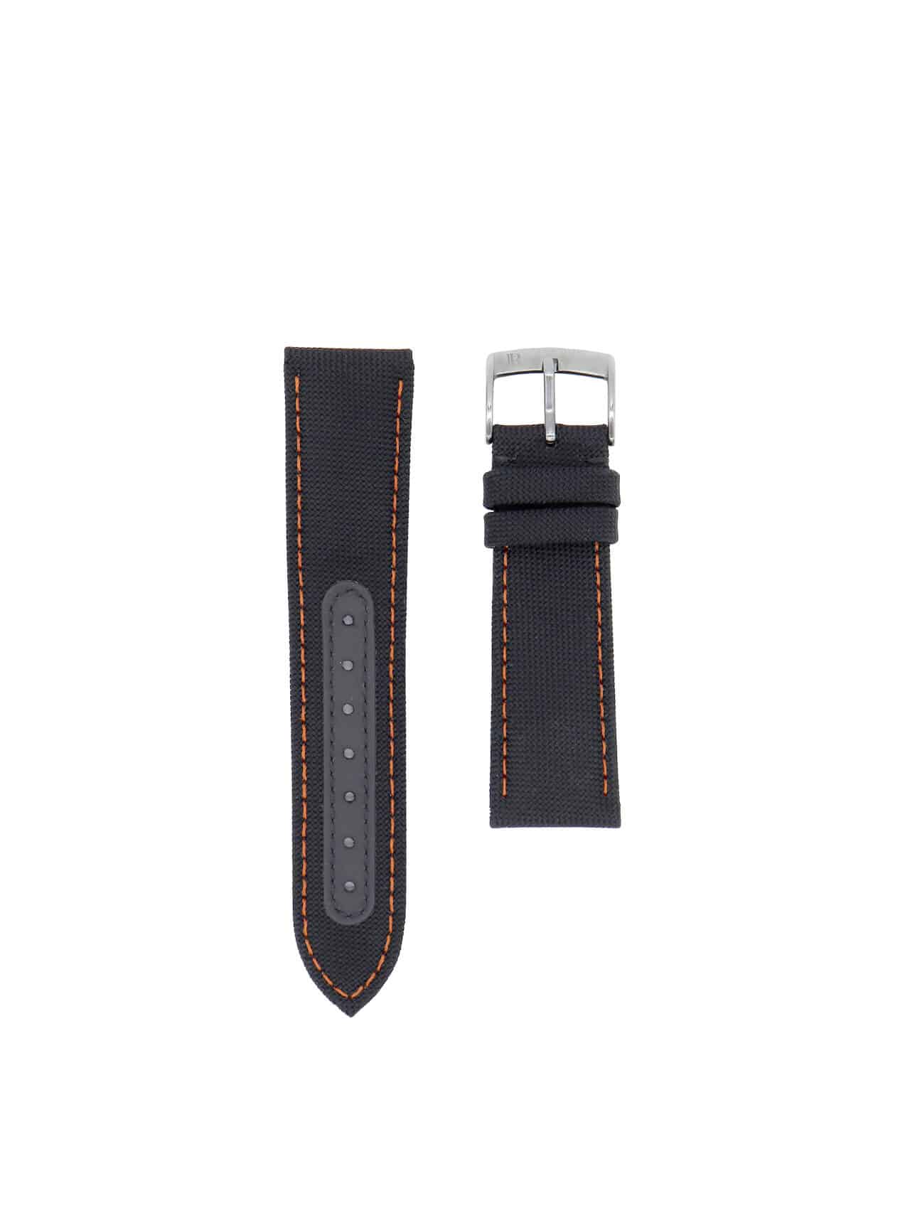watch strap black jean rousseau technical fabric black
